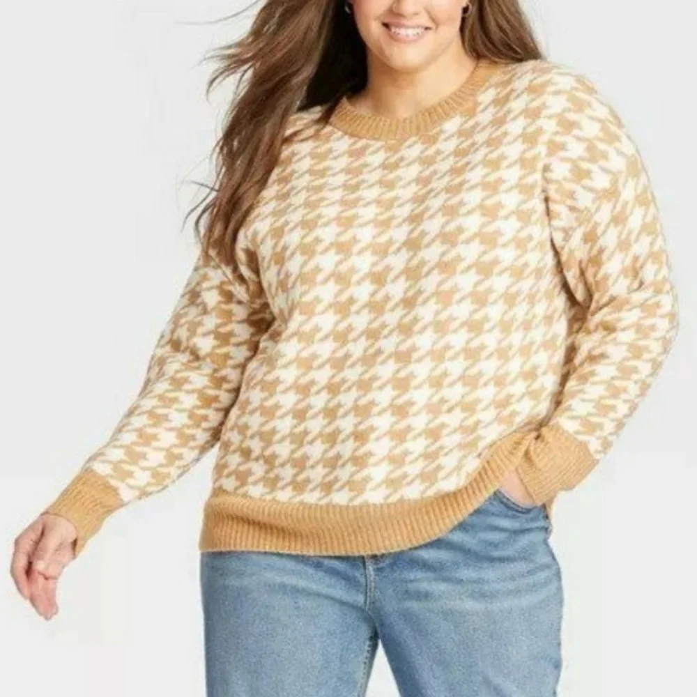 NWT AVA & VIV  Houndstooth Sweater